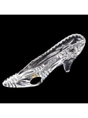 Godinger Lead Crystal Glass Slipper Shoe Cinderella Figurine West Germany